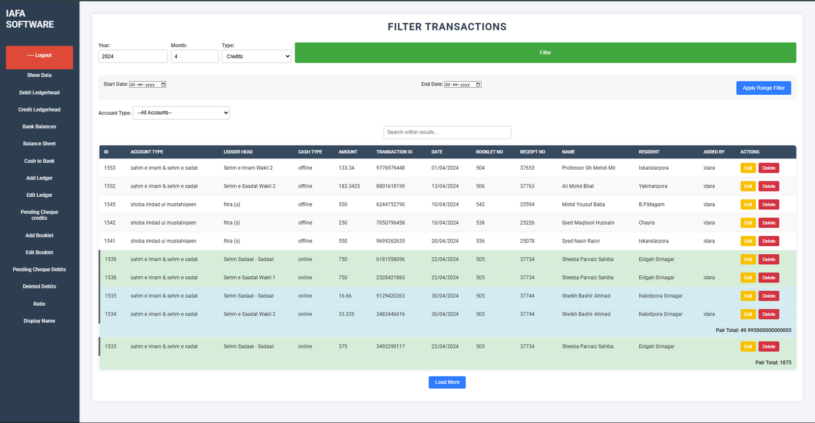 IAFA Finance Software